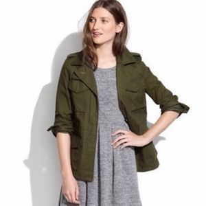 Madewell Outbound Cargo Utility Jacket Army Green